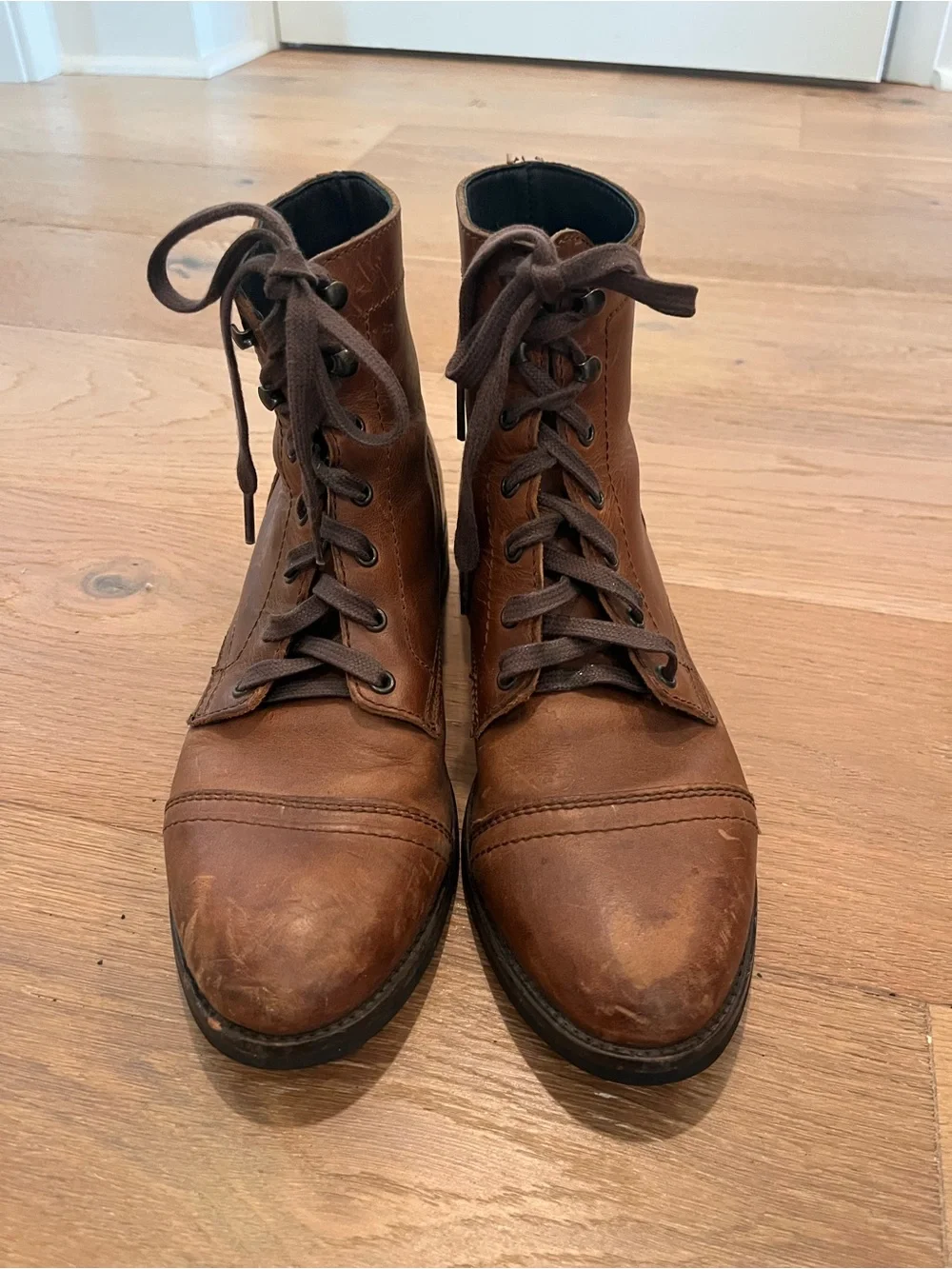 THURSDAY BOOT CO. Men's Brown Leather Captain Boots Fisherman Academia Preppy 9